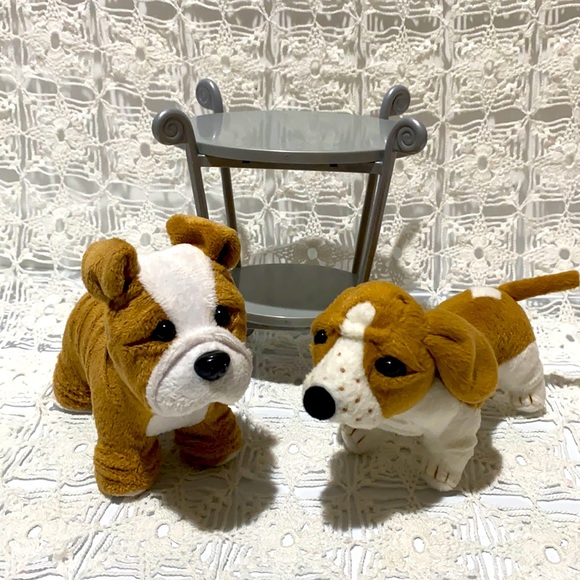 American Girl Dogs & Table. Bulldog & Dachshund. . - Picture 2 of 16